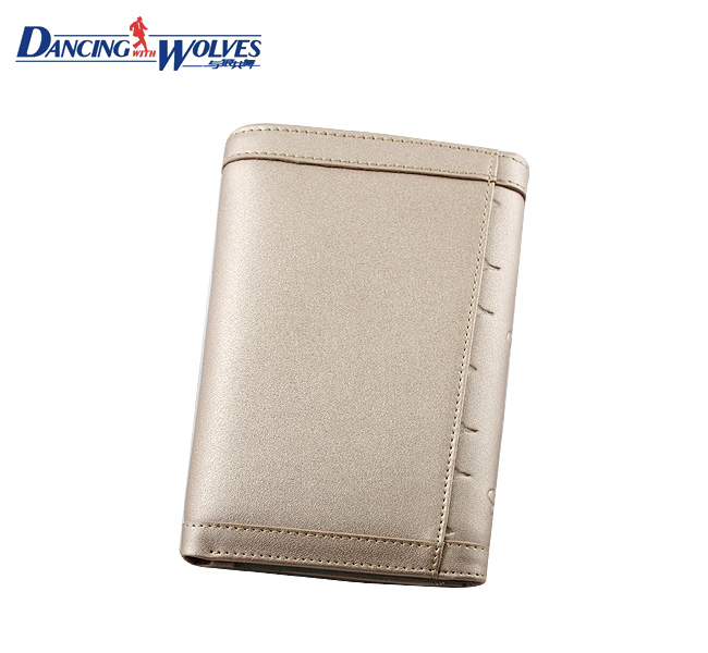 清仓价欧美复古风格搭扣竖款女士钱包 浅粉色三折多功能皮夹短款钱夹 JDW15836-21-第1张图