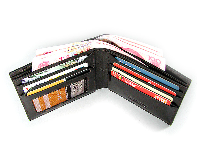 清仓价 bally巴利男士真皮钱包 横款深啡色 3119C-第6张图