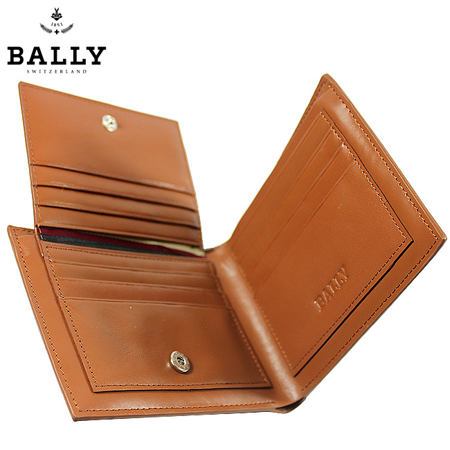 清仓价 Bally巴利男士真皮钱包 横款土黄色 8001C-第4张图