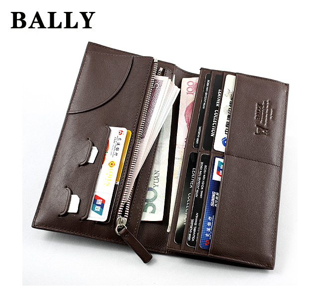 清仓价 Bally巴利男士真皮钱包 长款啡色 8165A-第4张图