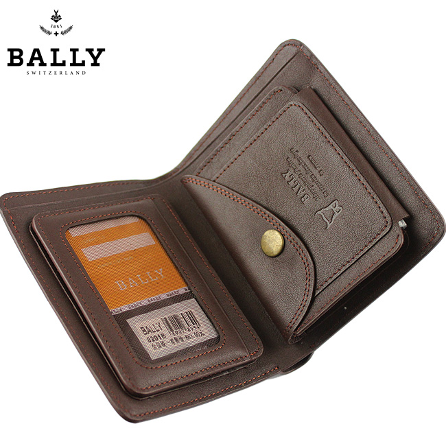 清仓价 Bally巴利男士真皮钱包 竖款啡色 8201B-第3张图
