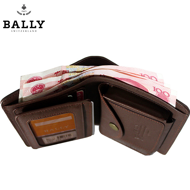 清仓价 Bally巴利男士真皮钱包 竖款啡色 8201B-第8张图