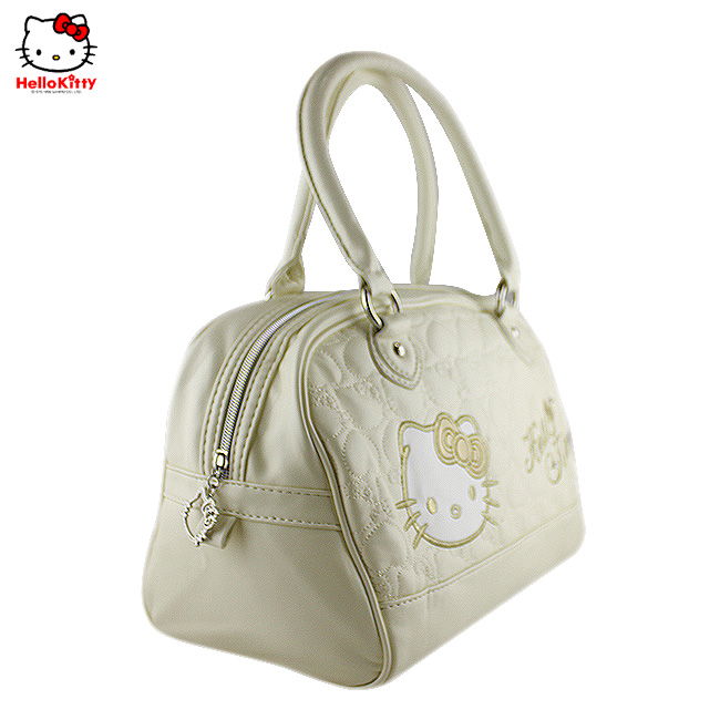 HelloKitty绣桃心米白色女士手提包 HK-2020-XB-第2张图