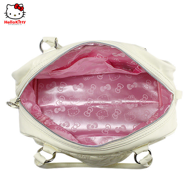 HelloKitty绣桃心米白色女士手提包 HK-2020-XB-第3张图