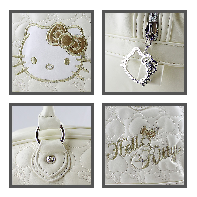 HelloKitty绣桃心米白色女士手提包 HK-2020-XB-第4张图