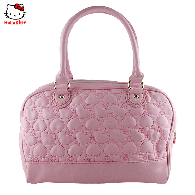 HelloKitty绣桃心粉色女士手提包 HK-2020-XF-第1张图
