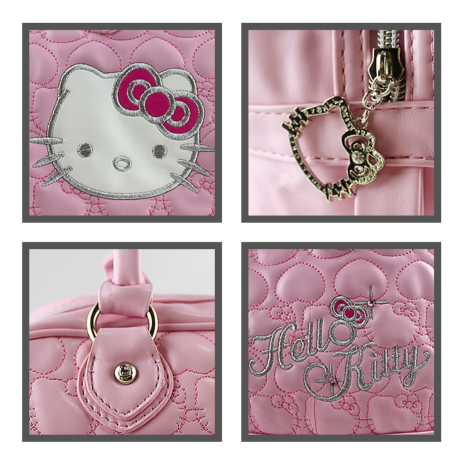 HelloKitty绣桃心粉色女士手提包 HK-2020-XF-第4张图