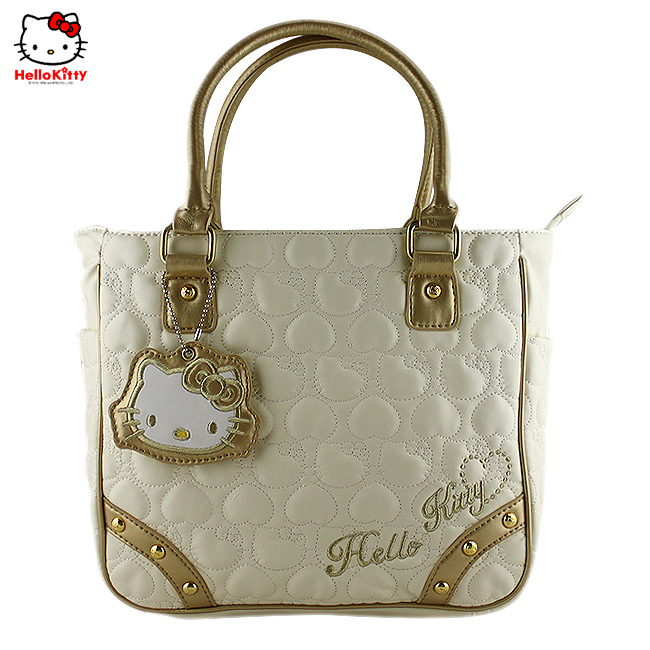 HelloKitty绣桃心米白色女士手提包 HK-212-XB-第0张图