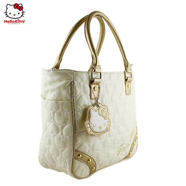 HelloKitty绣桃心米白色女士手提包 HK-212-XB-第2张图