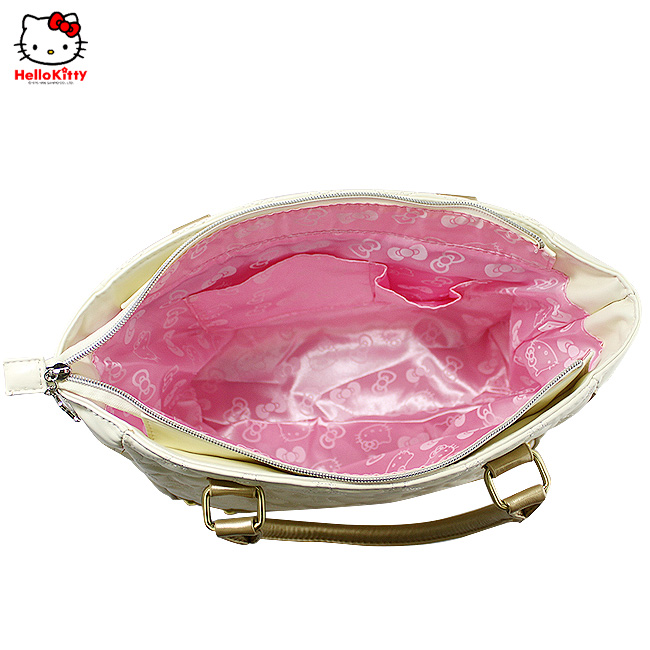HelloKitty绣桃心米白色女士手提包 HK-212-XB-第3张图