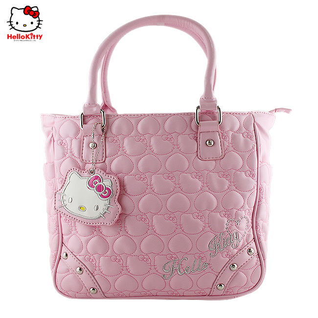 HelloKitty绣桃心粉色女士手提包 HK-212-XF-第0张图