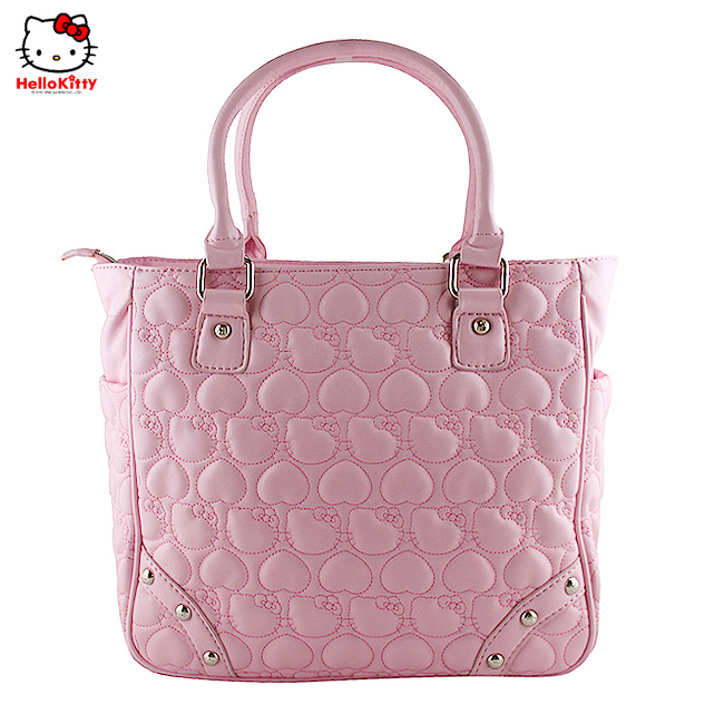 HelloKitty绣桃心粉色女士手提包 HK-212-XF-第1张图