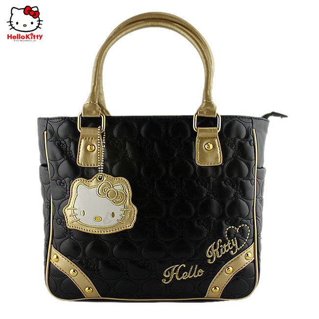 HelloKitty绣桃心黑色女士手提包 HK-212-XH-第0张图