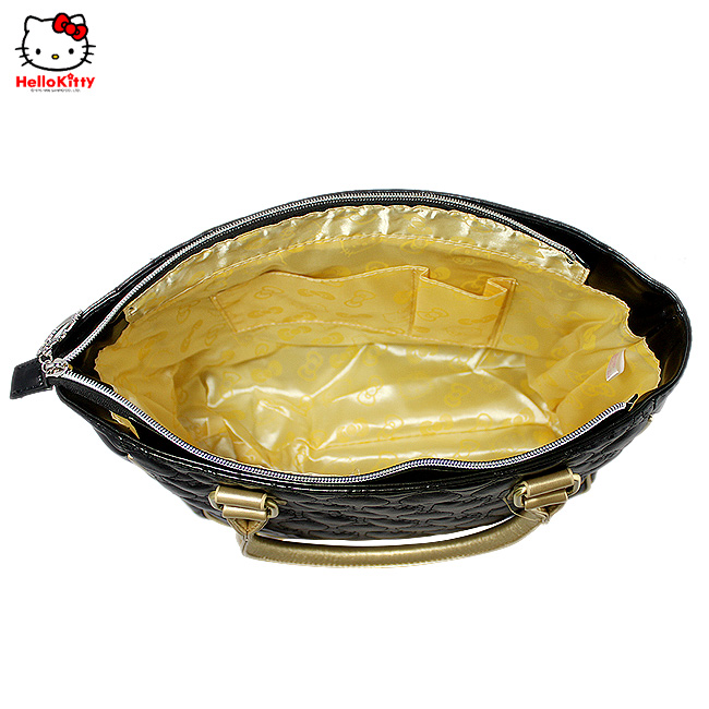 HelloKitty绣桃心黑色女士手提包 HK-212-XH-第3张图