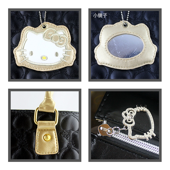 HelloKitty绣桃心黑色女士手提包 HK-212-XH-第4张图