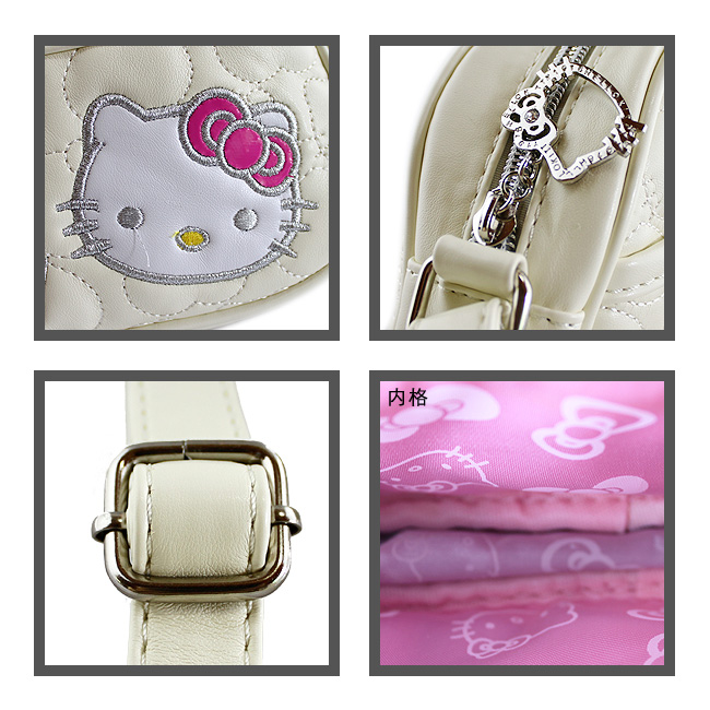 HelloKitty绣桃心米黄色女士肩包-挎包 HK-3006-XB-第3张图