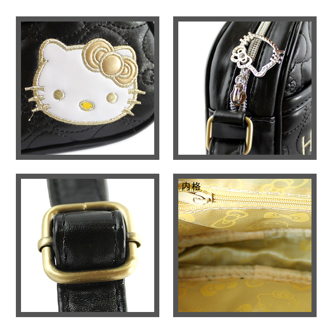 HelloKitty绣桃心黑色女士肩包-挎包 HK-3006-XH-第3张图