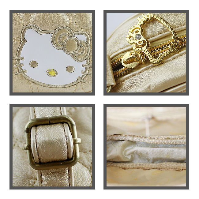 HelloKitty绣桃心金色女士肩包-挎包 HK-3006-XJ-第3张图