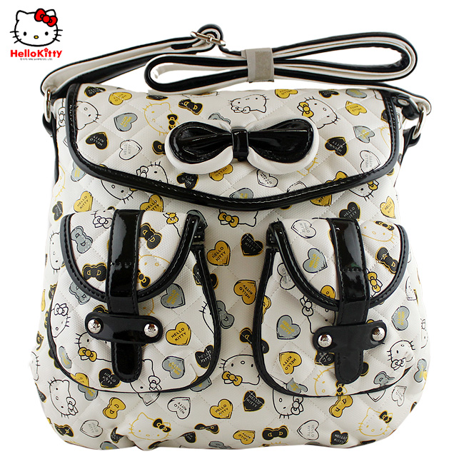 HelloKitty绣方格印花黑色女士肩包 HK-8806-HH-第0张图