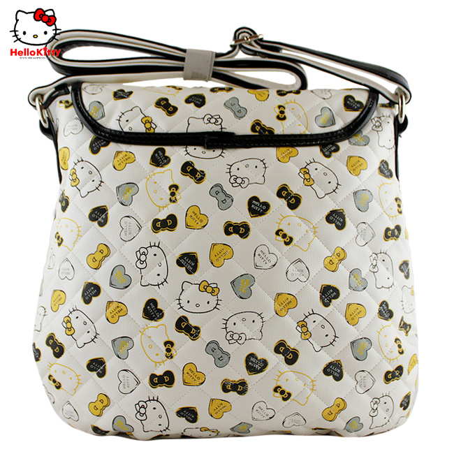 HelloKitty绣方格印花黑色女士肩包 HK-8806-HH-第1张图