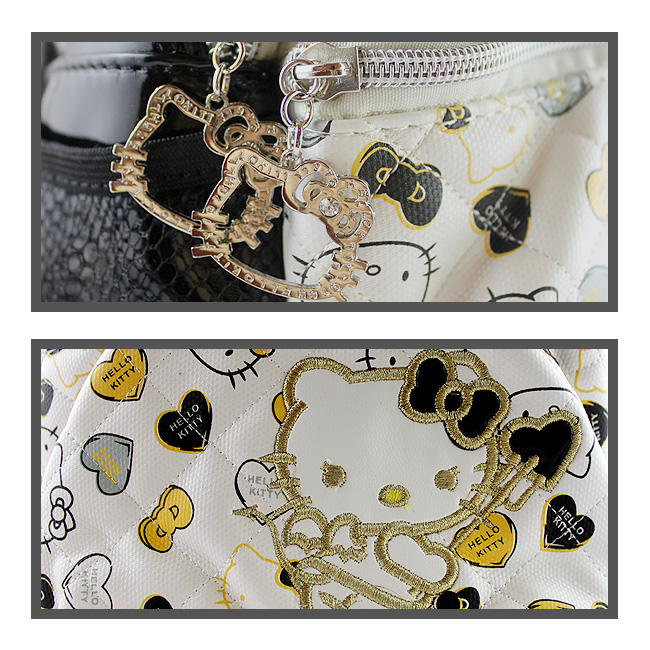 HelloKitty绣方格印花黑色背包 HK-8807-HH-第4张图