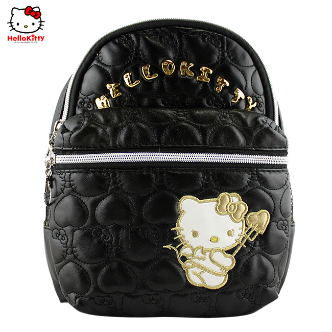 HelloKitty绣桃心黑色背包 HK-8807-XH-第0张图