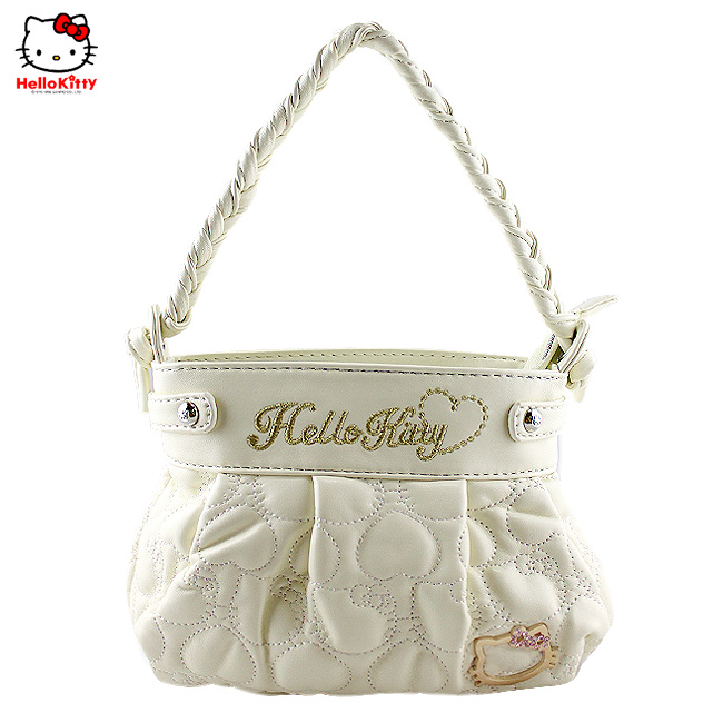 HelloKitty绣桃心白色女士手提包 HK-9020-XB-第0张图
