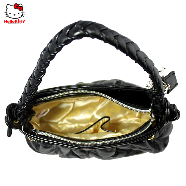 HelloKitty绣桃心黑色女士手提包 HK-9020-XH-第3张图