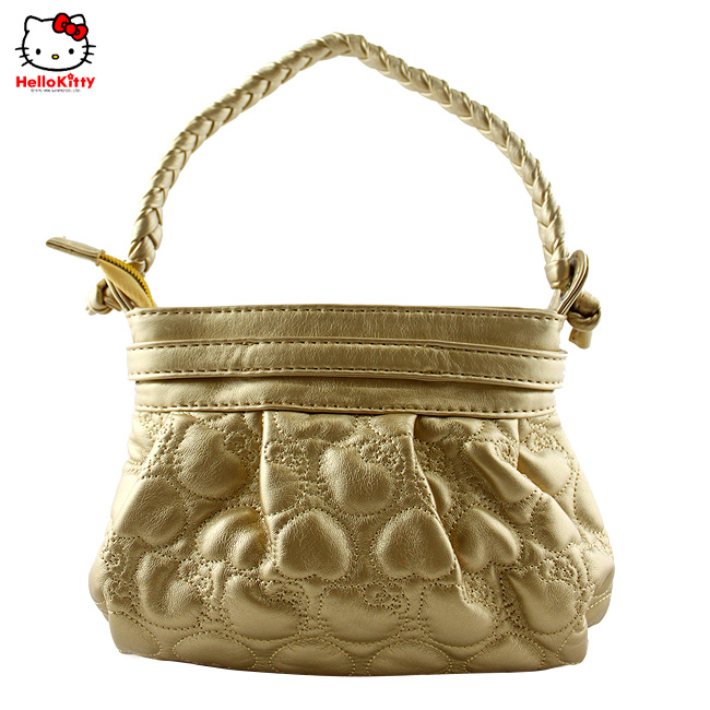 HelloKitty绣桃心金色女士手提包 HK-9020-XJ-第1张图