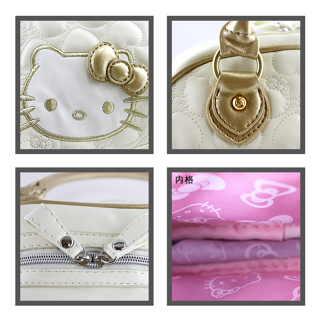 HelloKitty绣桃心米白色女士手提包 HK-9030-XB-第3张图