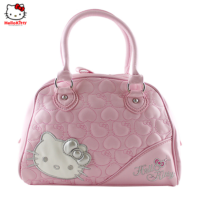 HelloKitty绣桃心粉色女士手提包 HK-9030-XF-第0张图