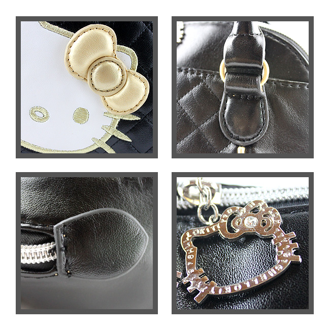 HelloKitty绣方格黑色女士手提包 HK-9037-XFH-第3张图