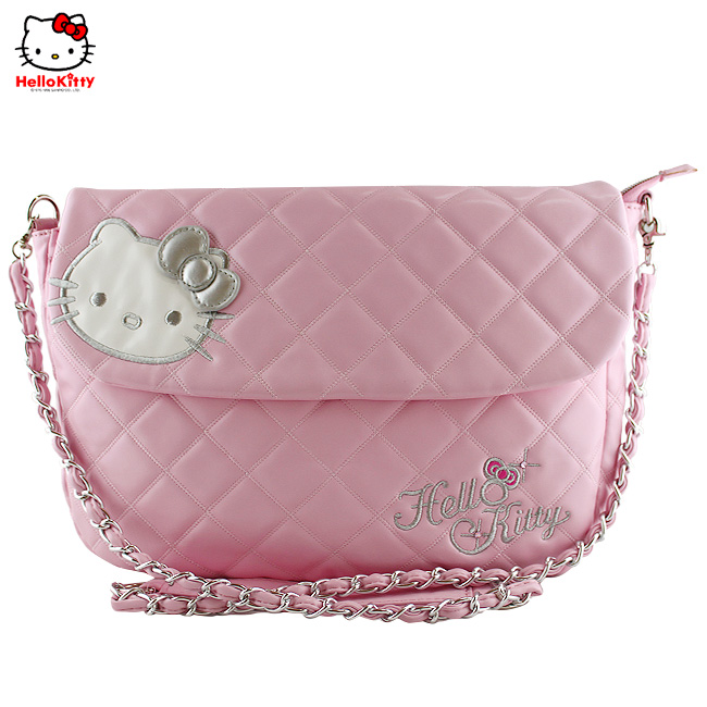HelloKitty绣方格粉色女士肩包-挎包 HK-9039-XF-第0张图