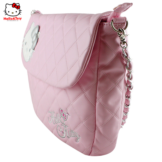 HelloKitty绣方格粉色女士肩包-挎包 HK-9039-XF-第3张图