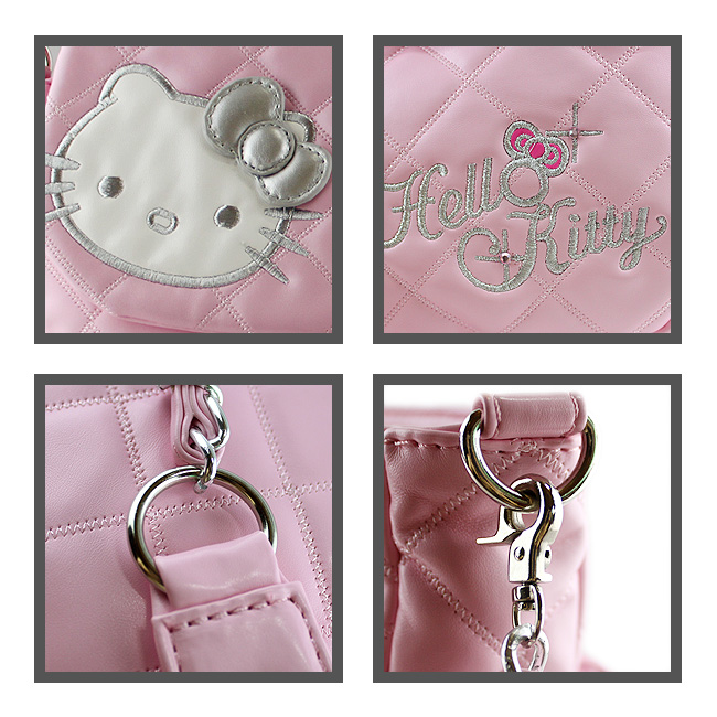HelloKitty绣方格粉色女士肩包-挎包 HK-9039-XF-第7张图
