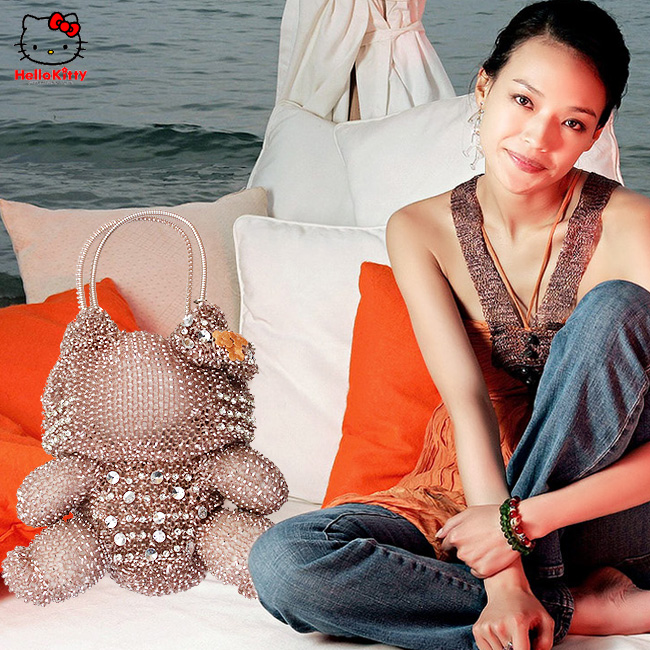 HelloKitty限量版明星款 范冰冰、舒琪款女士肩包 黑色大码 HK-B-H-第3张图