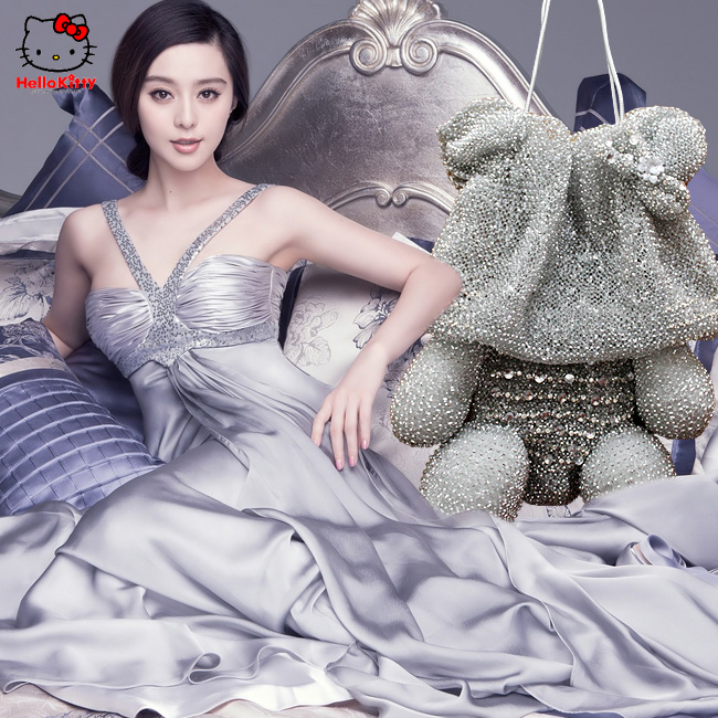 HelloKitty限量版明星款 范冰冰、舒琪款女士肩包 黑色大码 HK-B-H-第9张图