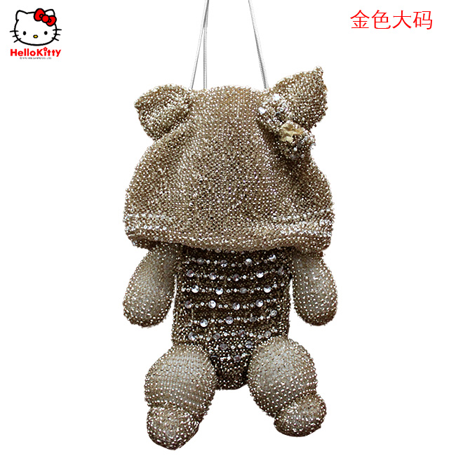 HelloKitty限量版明星款 范冰冰、舒琪款女士肩包 金色大码 HK-B-J-第0张图