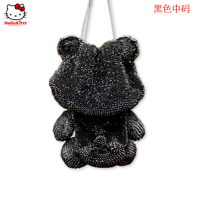 HelloKitty限量版明星款 范冰冰、舒琪款女士肩包 黑色中码 HK-M-H-第1张图
