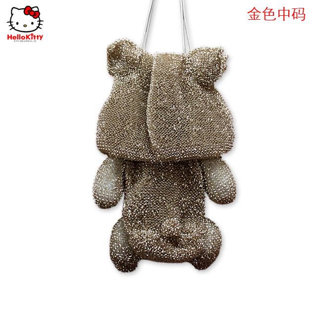 HelloKitty限量版明星款 范冰冰、舒琪款女士肩包 金色中码 HK-M-J-第1张图
