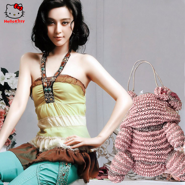 HelloKitty限量版明星款 范冰冰、舒琪款女士肩包 粉色小码 HK-S-F-第4张图
