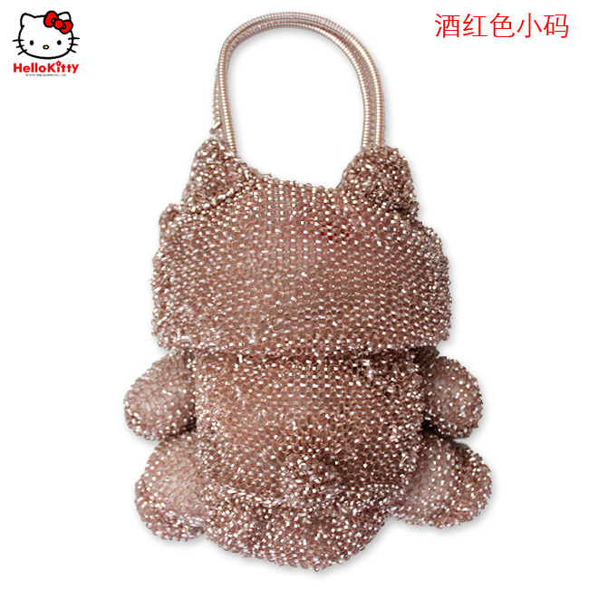 HelloKitty限量版明星款 范冰冰、舒琪款女士肩包 酒红色小码 HK-S-JH-第0张图