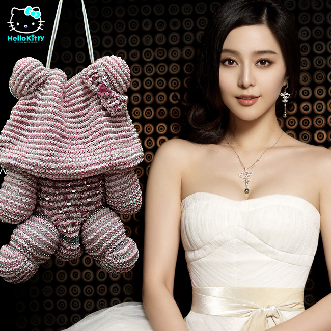 HelloKitty限量版明星款 范冰冰、舒琪款女士肩包 酒红色小码 HK-S-JH-第8张图