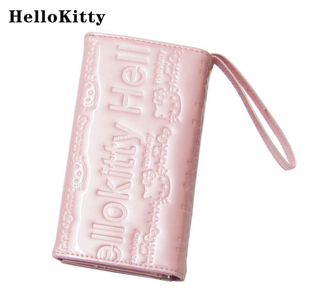 HelloKitty女士真皮钱包 长款粉色 HK011-PF-第1张图