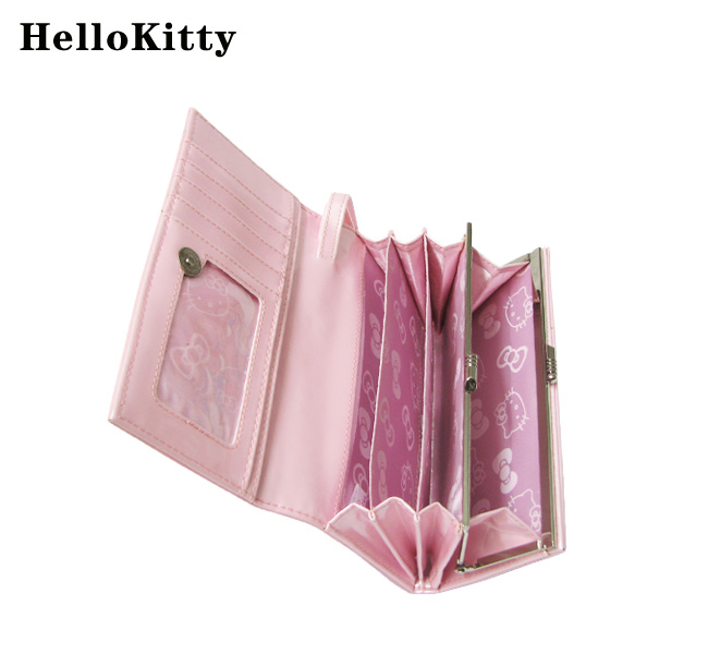 HelloKitty女士真皮钱包 长款粉色 HK011-PF-第3张图
