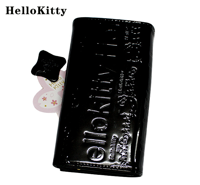 HelloKitty女士真皮钱包 长款黑色 HK011-PH-第1张图