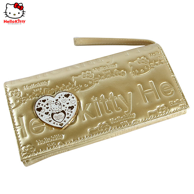 HelloKitty女士真皮钱包 长款金色 HK011-PJ-第2张图