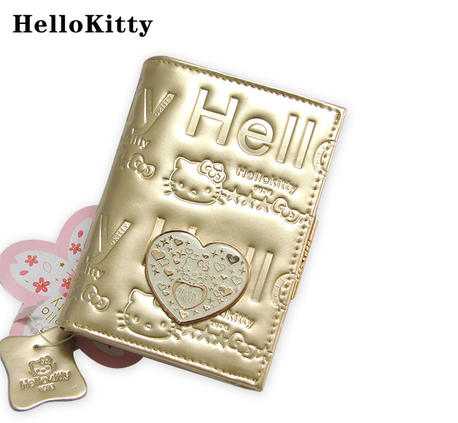 HelloKitty女士真皮零钱包 金色  HK025-PJ-第0张图