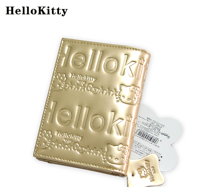 HelloKitty女士真皮零钱包 金色  HK025-PJ-第1张图
