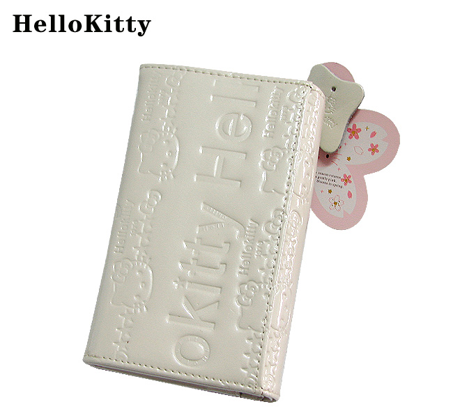 HelloKitty女士真皮钱包 中长款白色 HK027-PB-第1张图